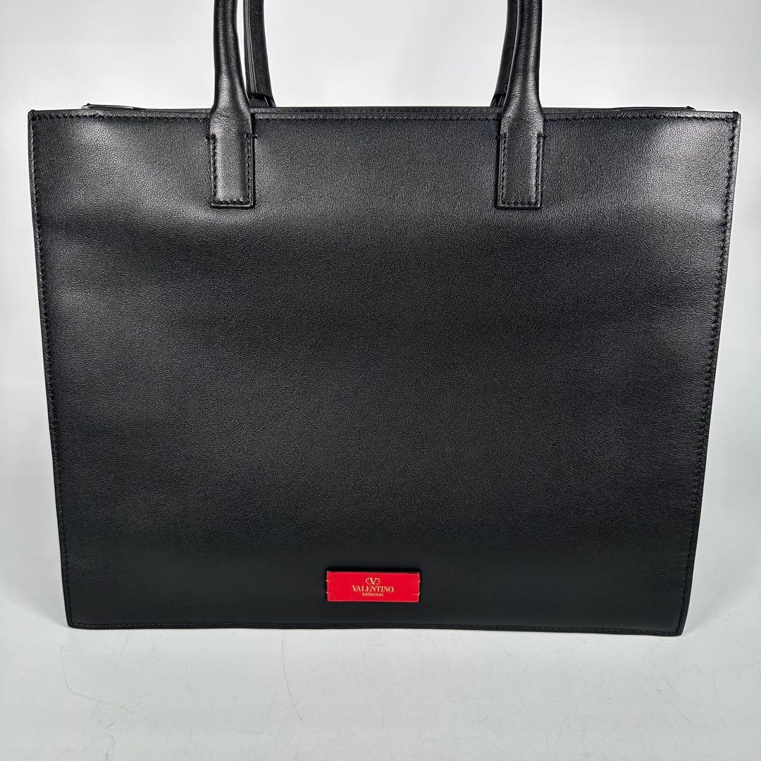 極美品 VALENTINO ヴァレンティノ Vロゴ 2way トートバッグ 黒