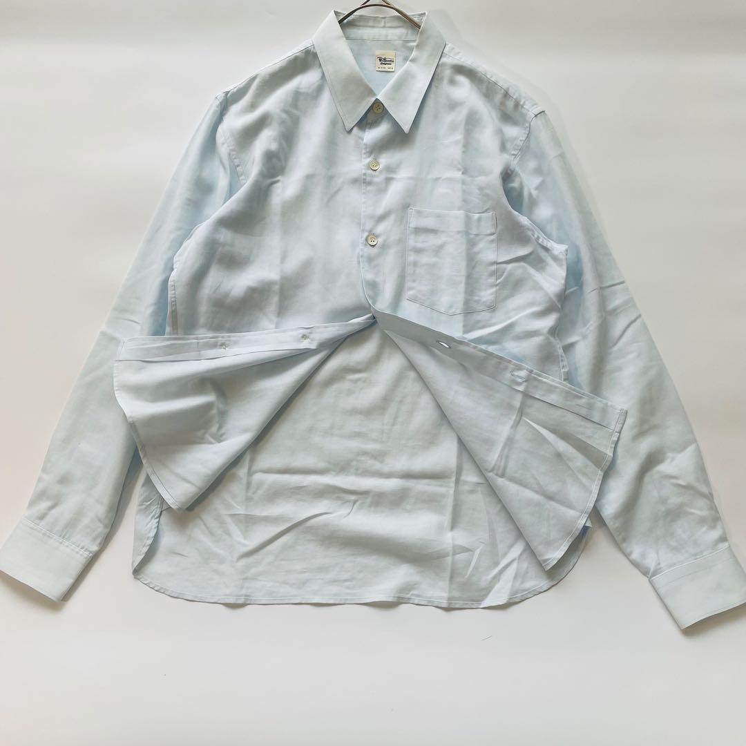 ロンハーマン カリフォルニア 長袖シャツ シルク混 ブルー Mサイズ 日本製