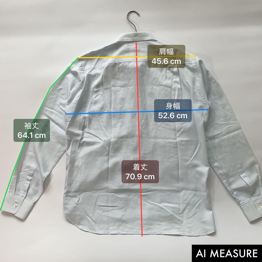 ロンハーマン カリフォルニア 長袖シャツ シルク混 ブルー Mサイズ 日本製