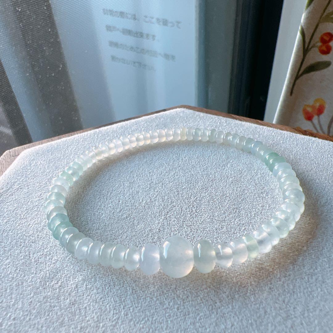天然ミャンマー産本翡翠ブレスレット 17cm