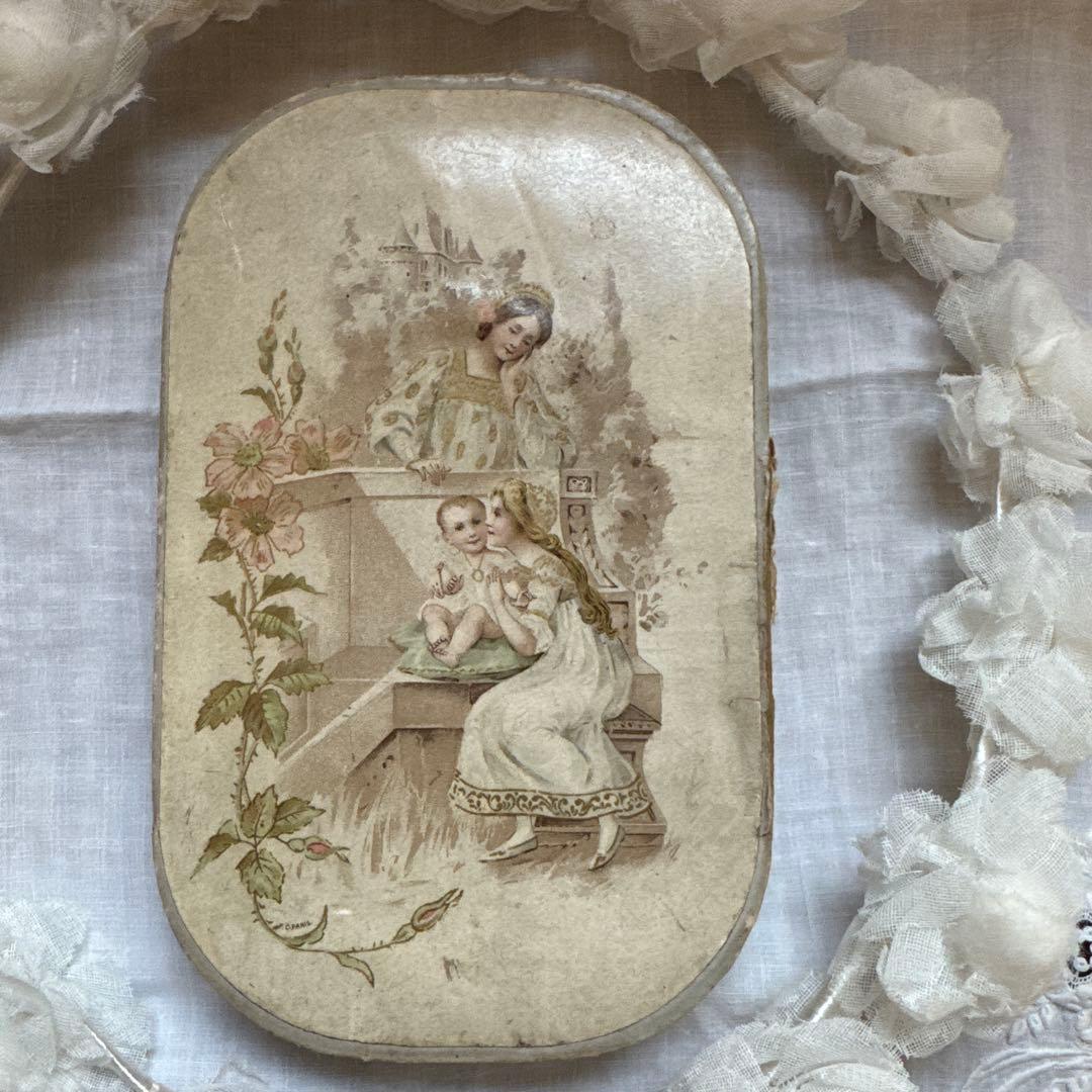 フランスアンティーク　ドラジェボックス　紙箱　菓子箱