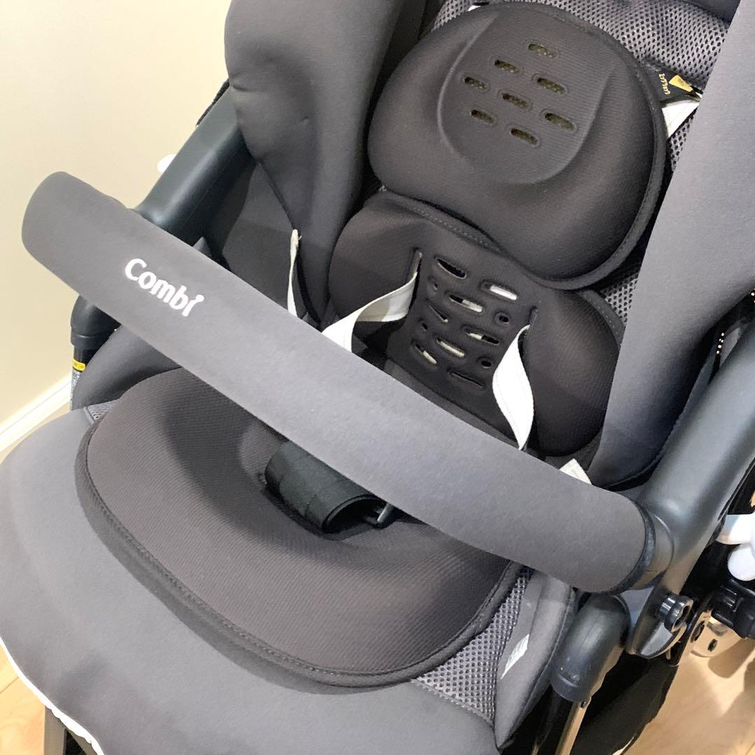 超美品　コンビ　メチャカルハンディオート4キャス コンパクト　レインカバー付き