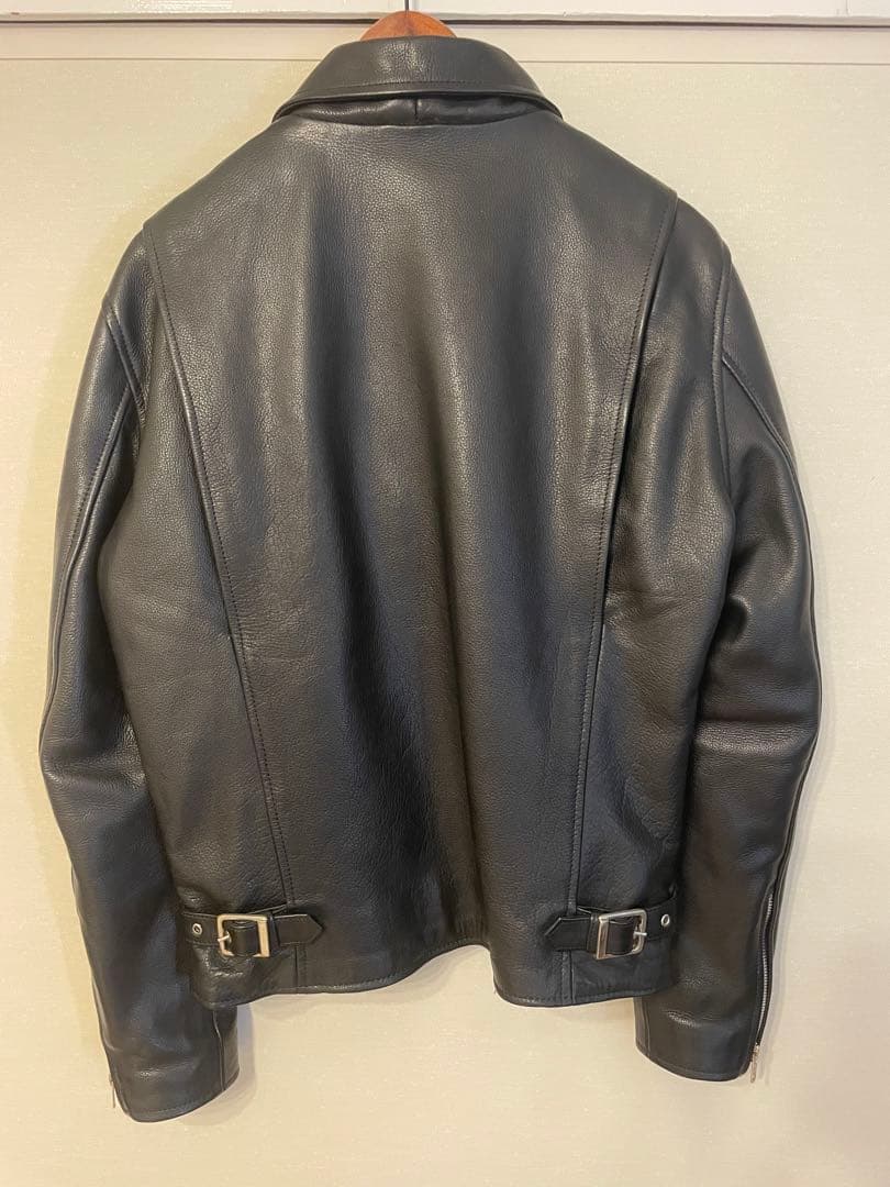 値下げ中！！【牛革】レザーシングルライダースジャケット 黒