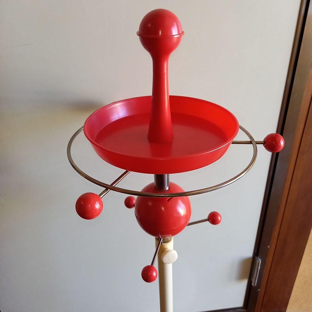 70’s スペースエイジ　ポールハンガー　昭和レトロ　貯金箱付き　当時物