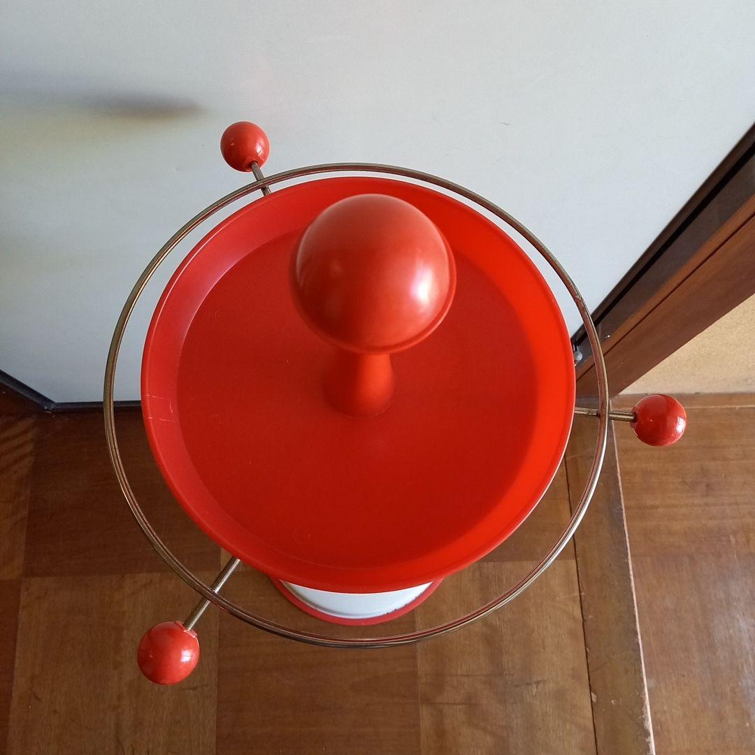 70’s スペースエイジ　ポールハンガー　昭和レトロ　貯金箱付き　当時物