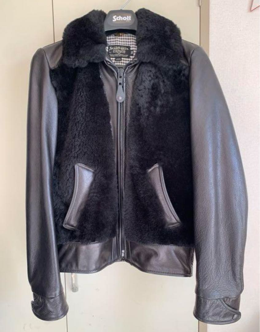 美品！中古品！Schott シングル　熊レザージャケット