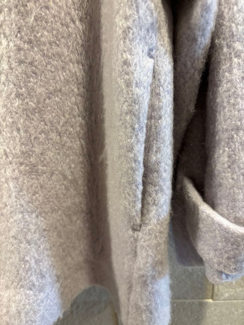 ☆美品☆Stolaビッグ衿シャギーピーコート【40】ラベンダー