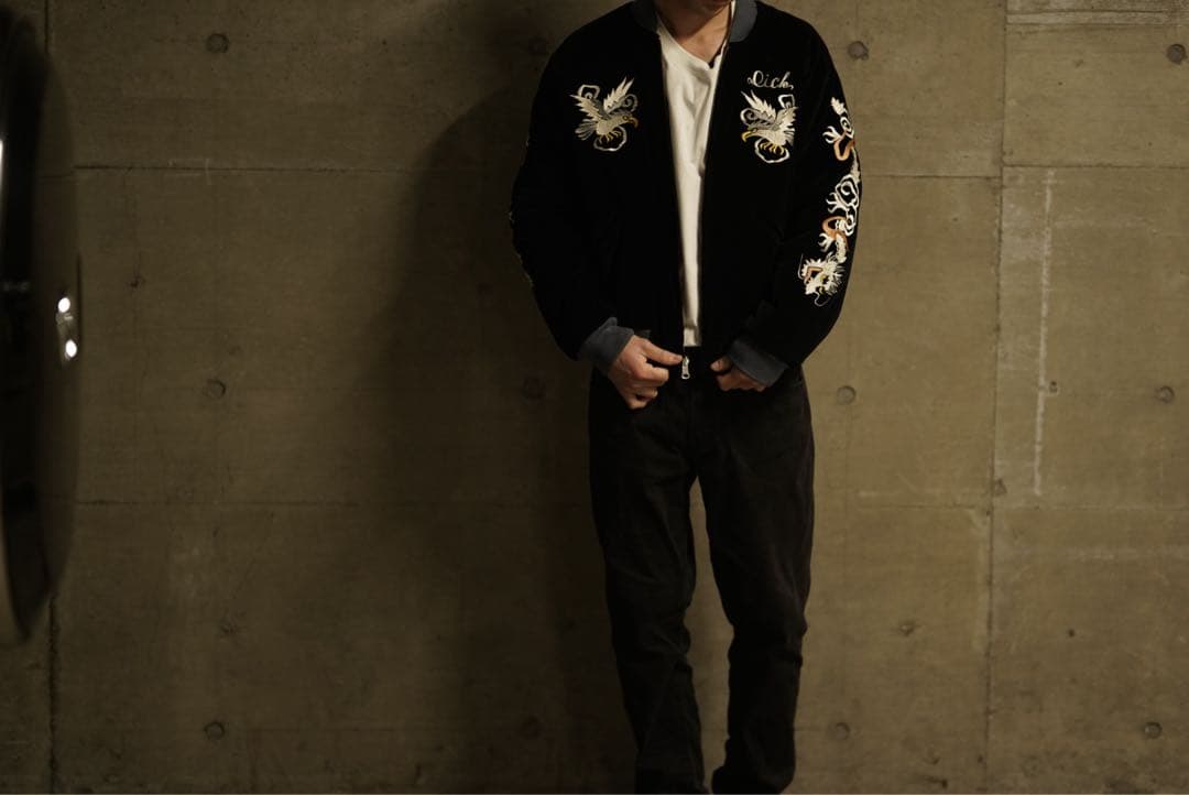 テーラー東洋 リバーシブル ベロア スカジャン 東洋エンタープライズ M 別珍