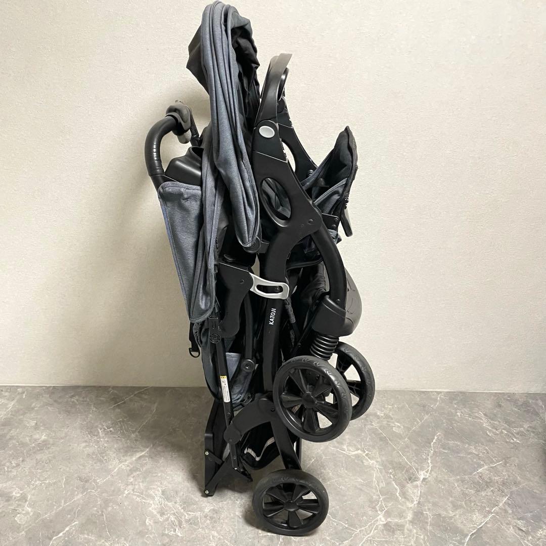 カトージ　二人でゴーDX デニム　二人乗りベビーカー　41000 KATOJI