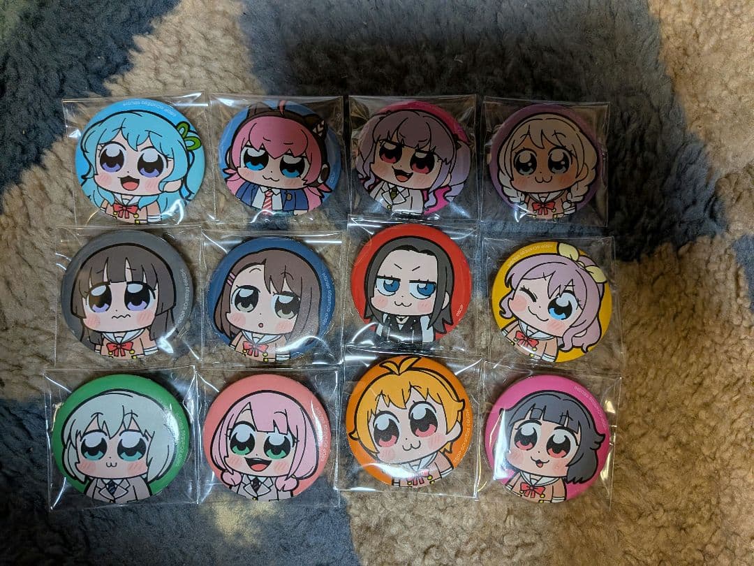 バンドリ　大川ぶくぶキャラクター缶バッジ　12枚セット