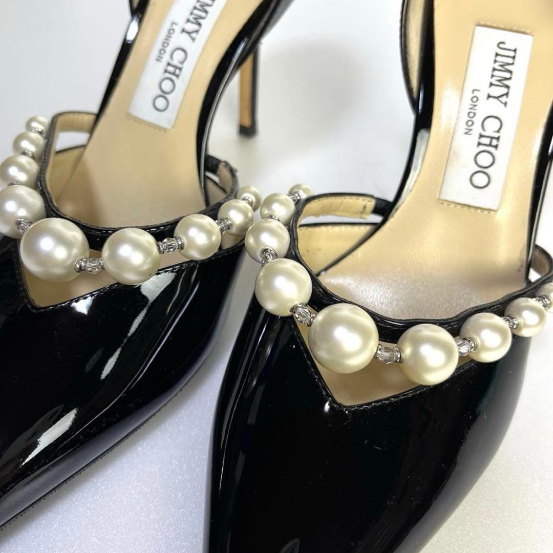 らんぴー【期間限定値下げ】JIMMY CHOO パールパンプス ブラック