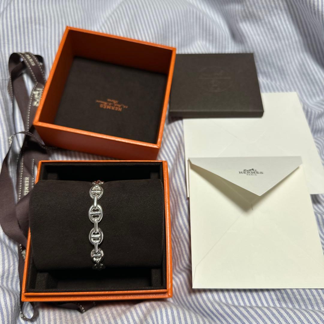 値下げHERMES エルメス シェーヌダンクル アンシェネ バングル　SHサイズ