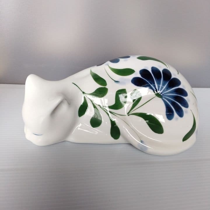 ダンスク 眠れる猫の置物(大)