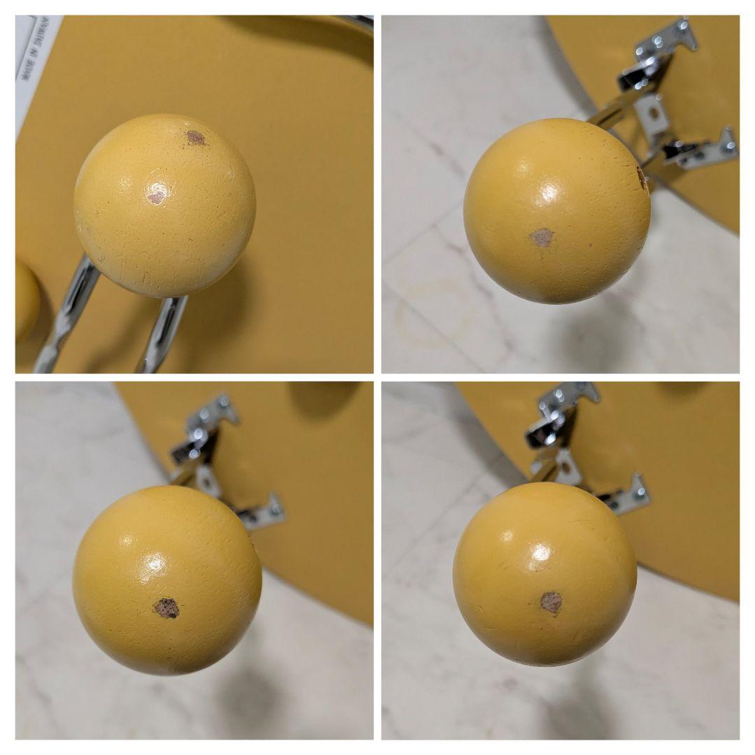 90s ヴィンテージ テーブル ポストモダン レトロポップ イエロー クローム