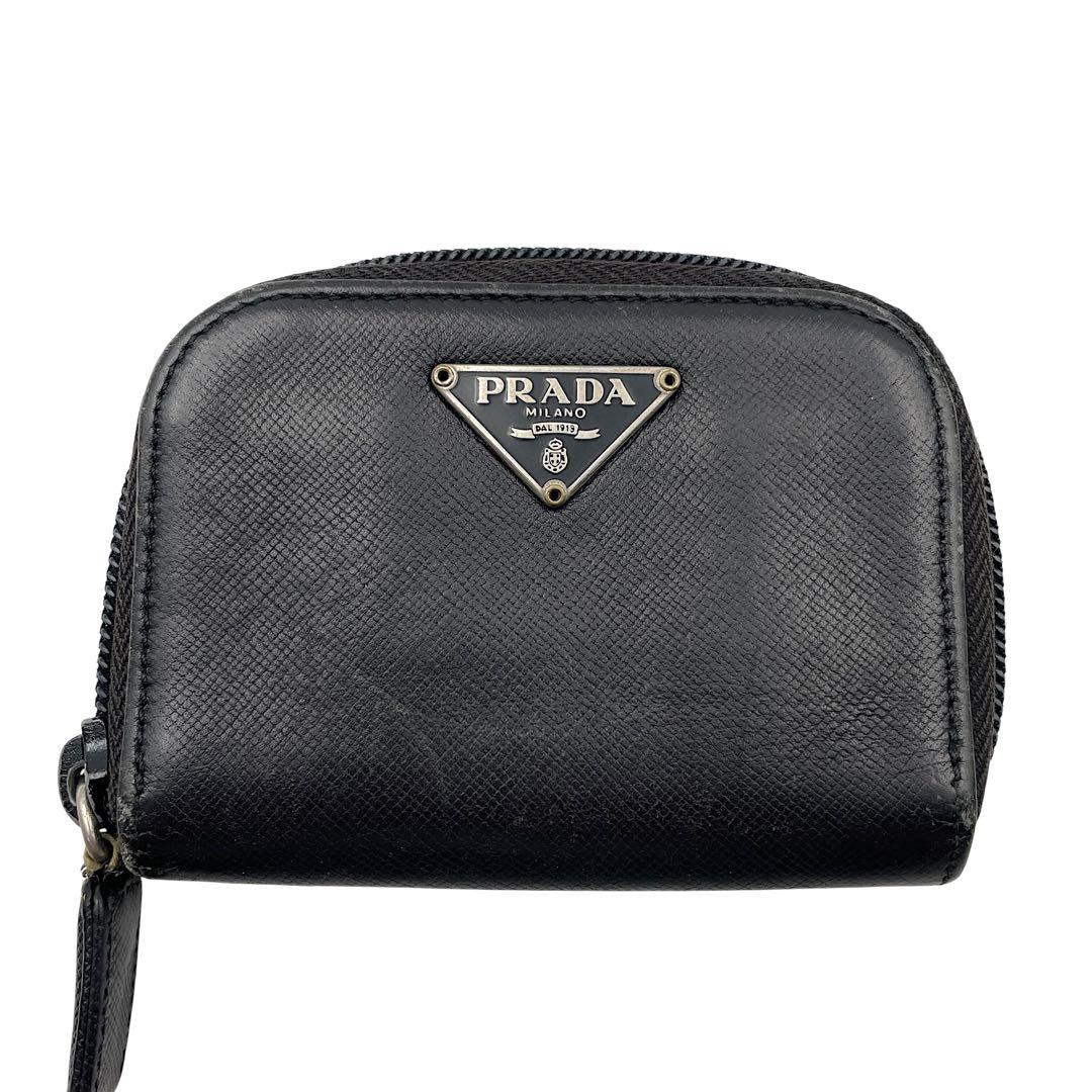 PRADA　プラダ　ケース　サフィアーノ　黒　ブラック　レザー