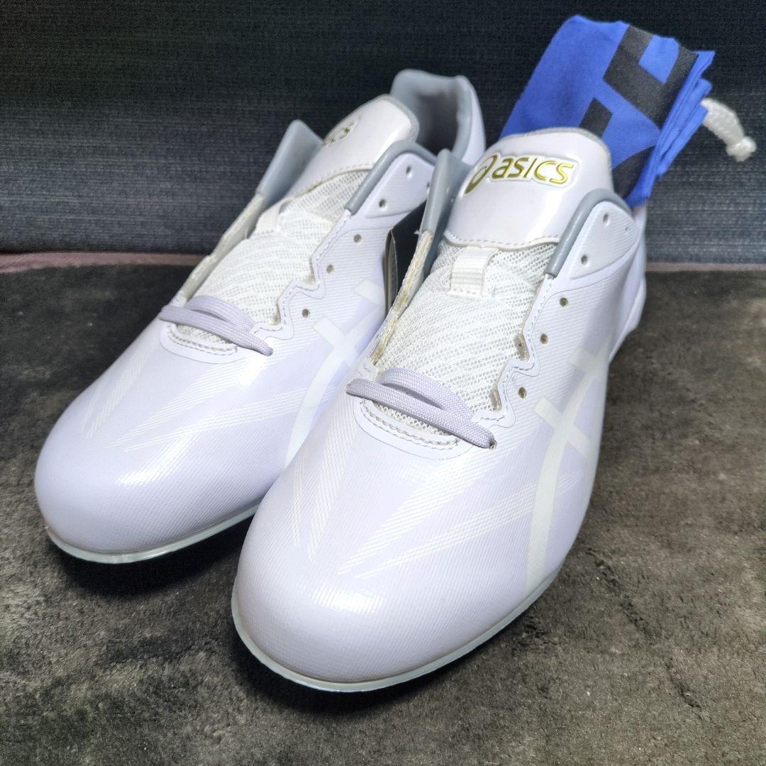 【新品】アシックスasics 野球スパイクシューズ　白　26.5㎝
