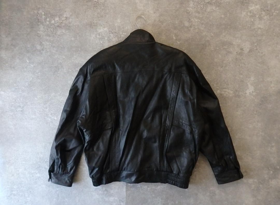 90s 日本製 MARCO ROSSINI 羊革 ラムレザージャケット 黒 XL