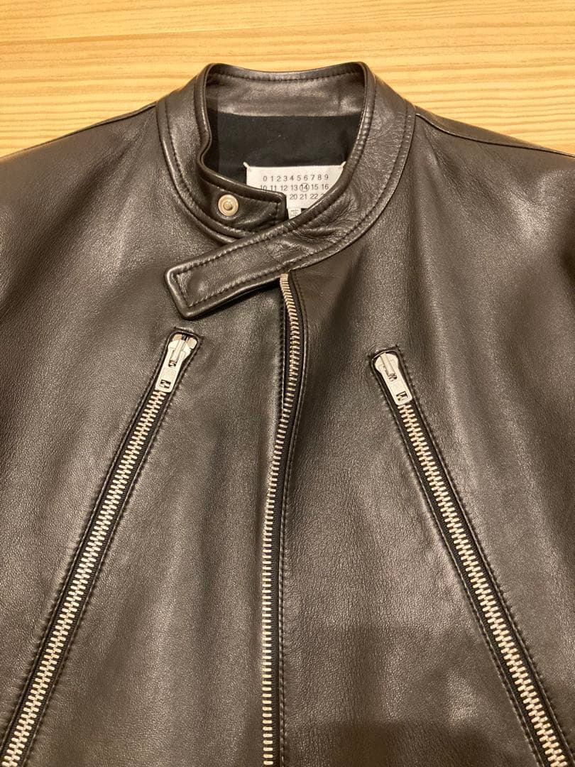 メゾンマルジェラ　5-ZIP LEATHER JACKET
