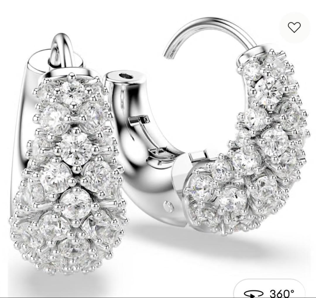 【スワロフスキー】Sublima フープピアス