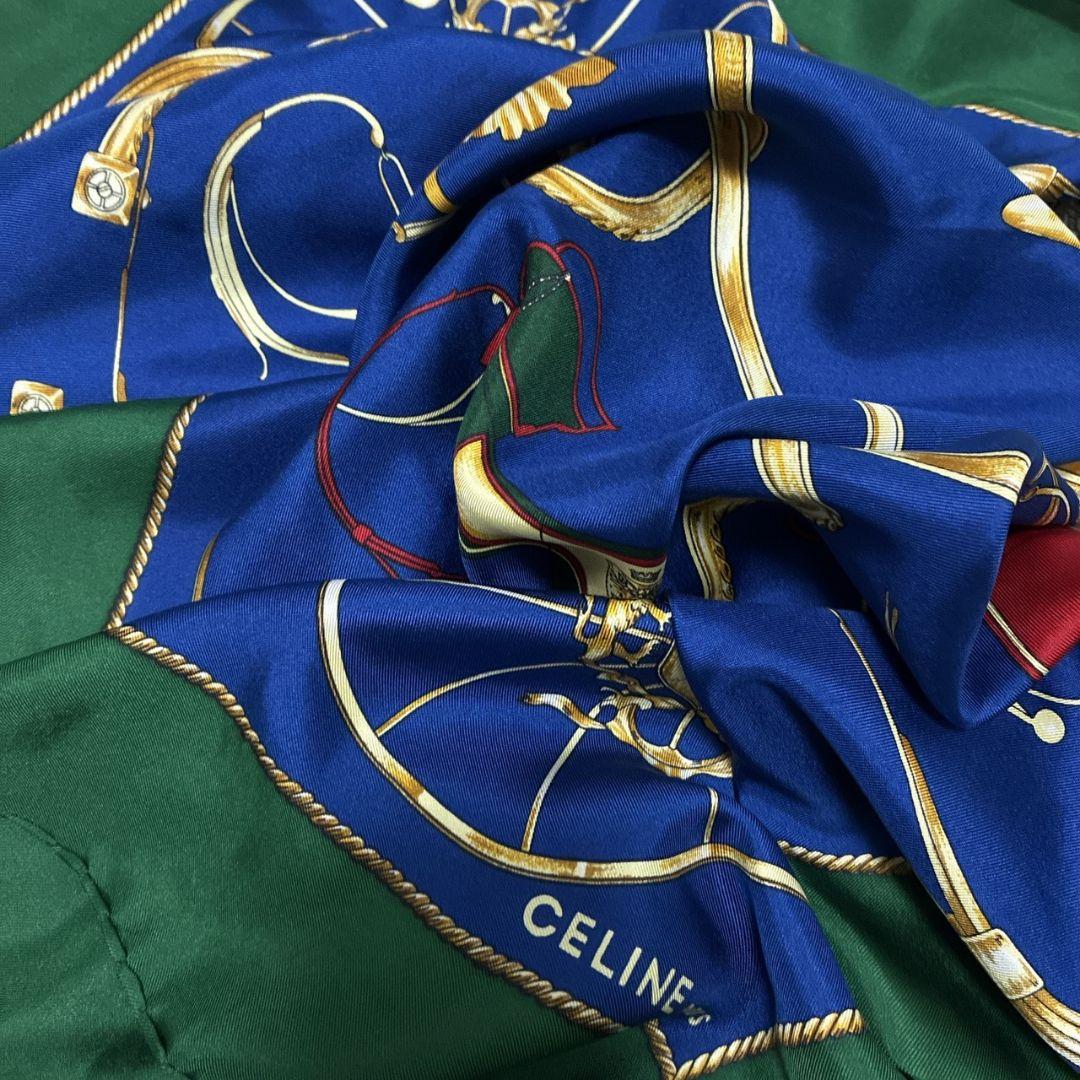 極美品✨CELINE セリーヌ 大判スカーフ ストール 楽器 鞍