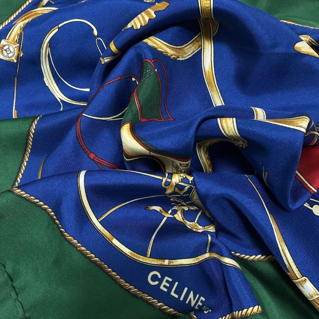 極美品✨CELINE セリーヌ 大判スカーフ ストール 楽器 鞍