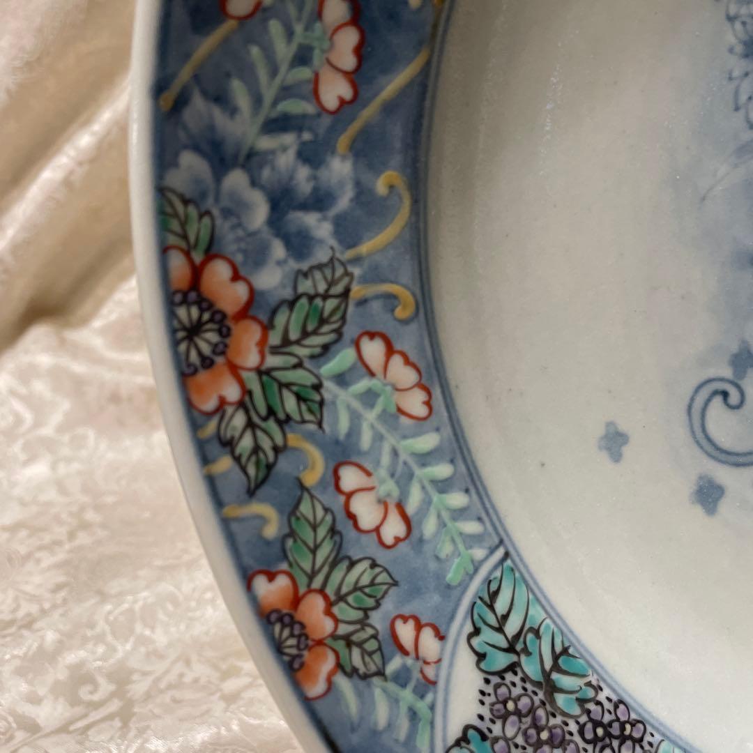 有田焼【佐藤走波】　大皿　飾り皿　色紙付き