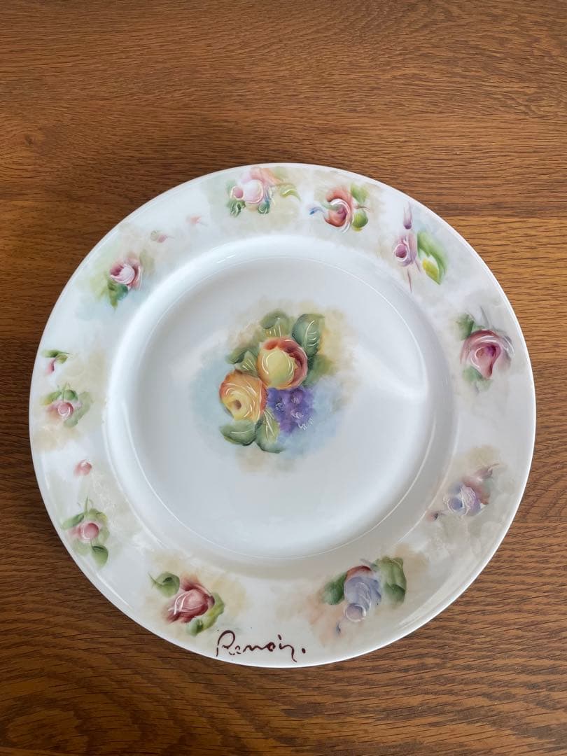 希少　リモージュ　es Boyer 花柄アートプレート 1961年製