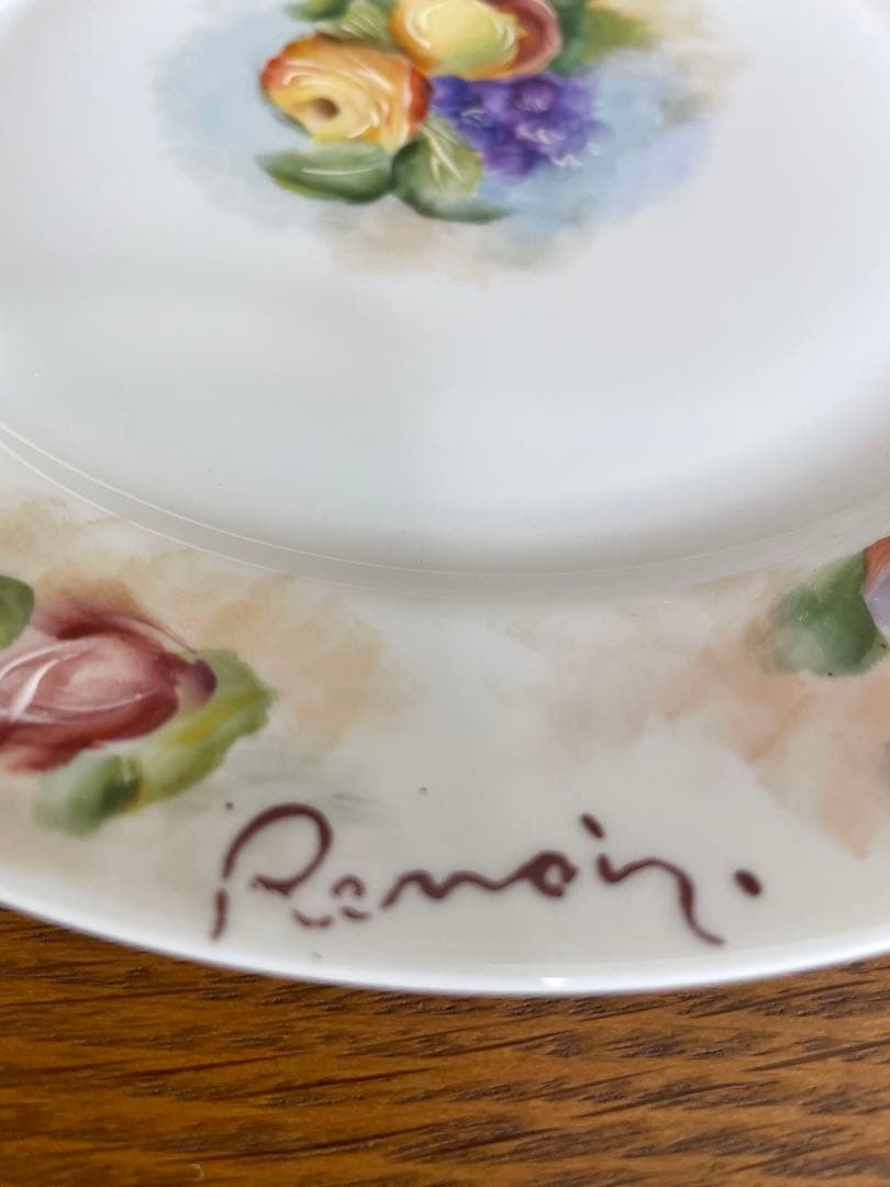 希少　リモージュ　es Boyer 花柄アートプレート 1961年製