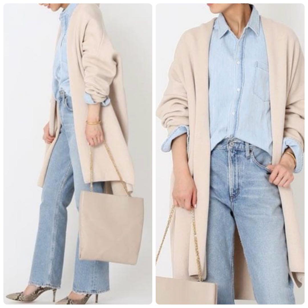 ドゥーズィエムクラス Twins cotton ショートガウン ノーカラー