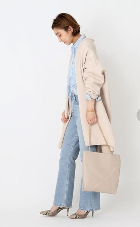 ドゥーズィエムクラス Twins cotton ショートガウン ノーカラー