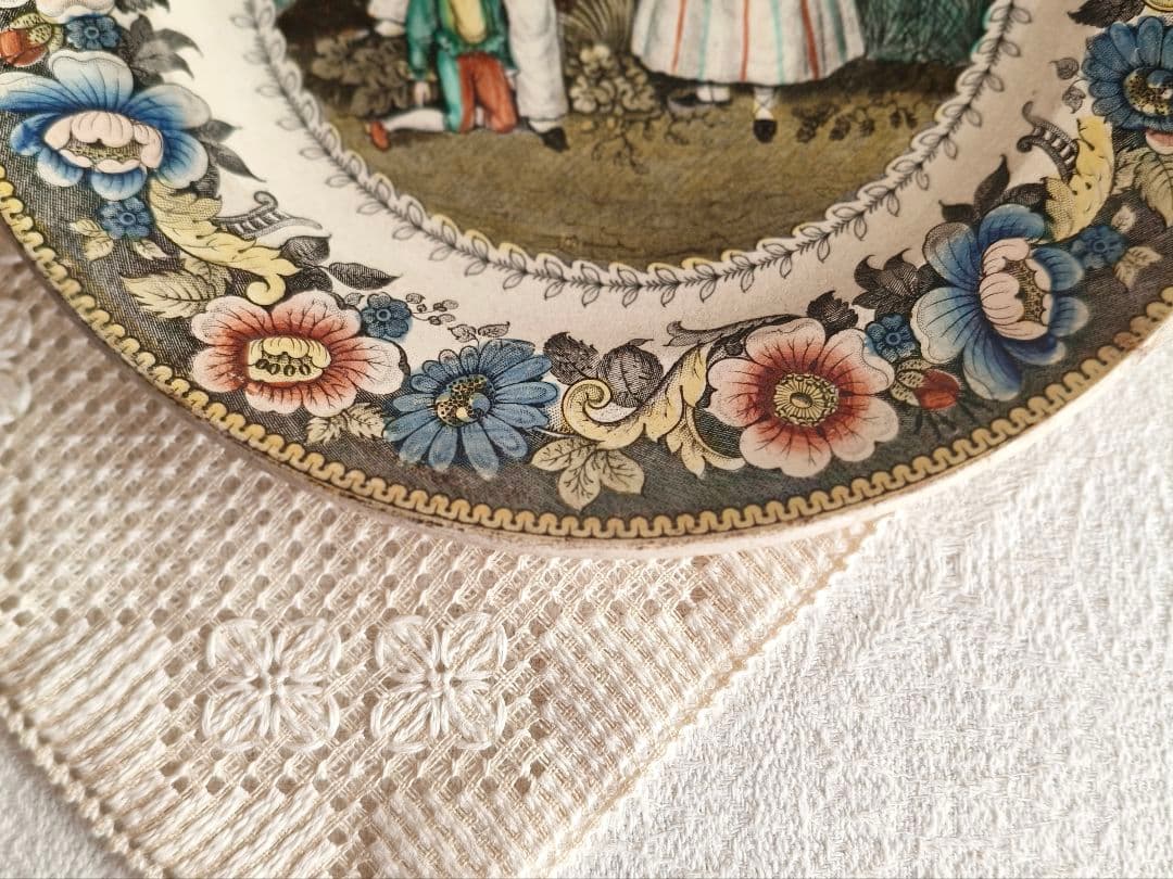 【プップさま】antique ❀ 美しい転写の アンティーク プレート