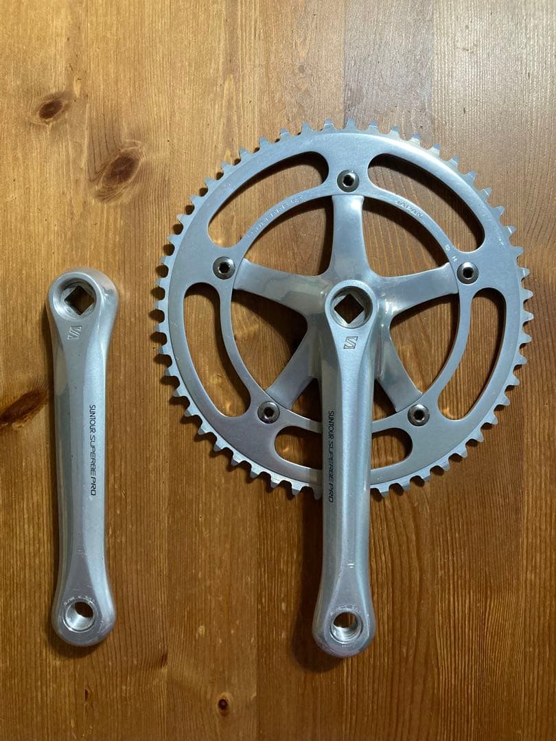 超希少 美品 サンツアー シュパーブプロ クランクセット 167.5 njs