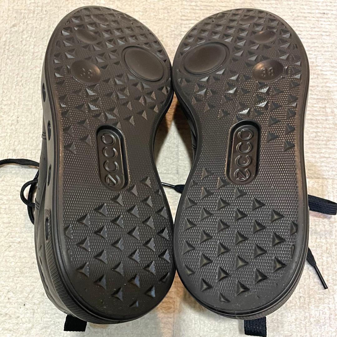 美品♪ecco エコー スニーカー 黒STREET720 24.0 ゴアテックス
