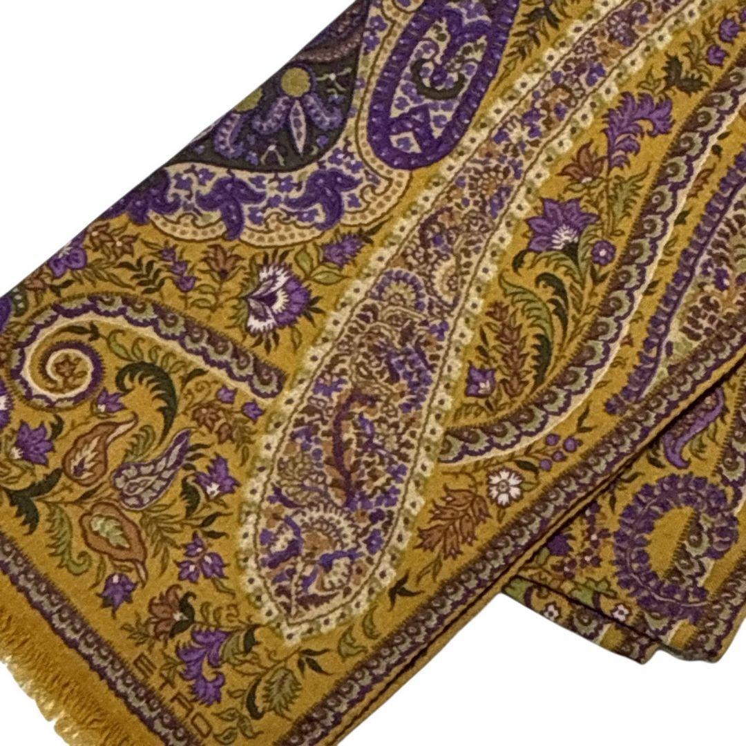 美品✨ETRO エトロ シルク混 イタリア製 大判ストール スカーフ ペイズリー