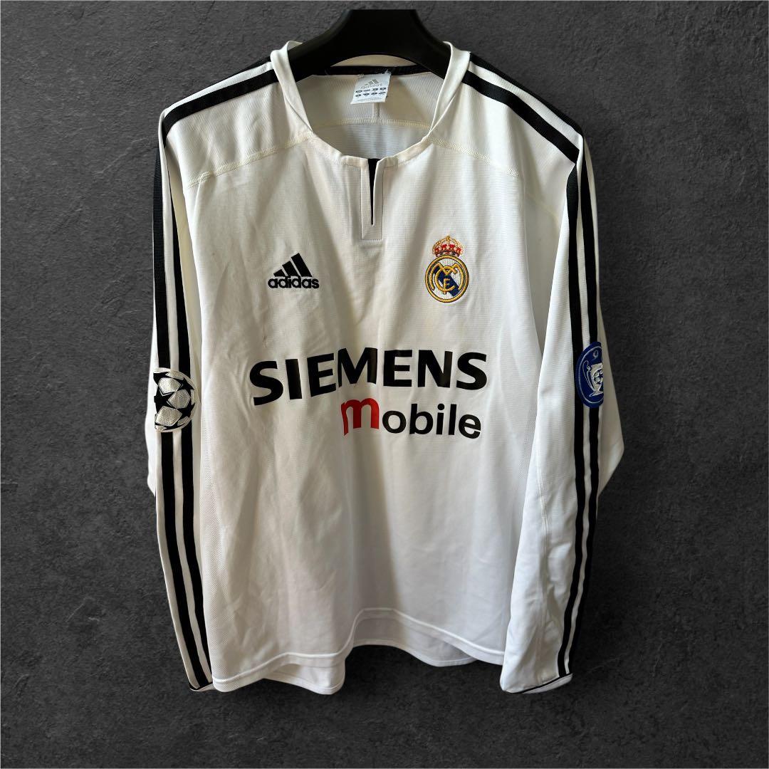 レアルマドリード 2004-2005 CLパッチ付長袖 ホーム ユニフォーム