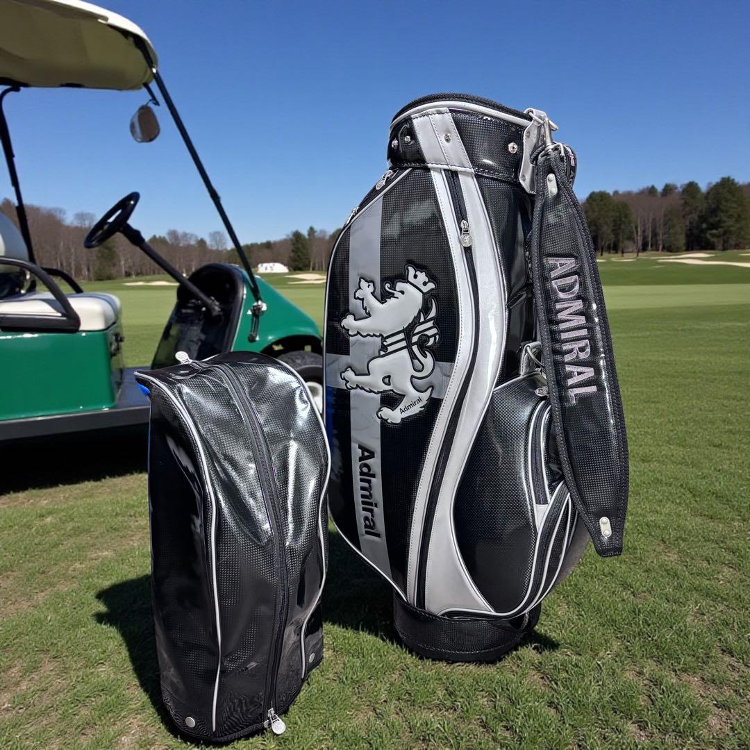 Admiral アドミラル キャディバッグ 9.5型 ブラック×シルバー