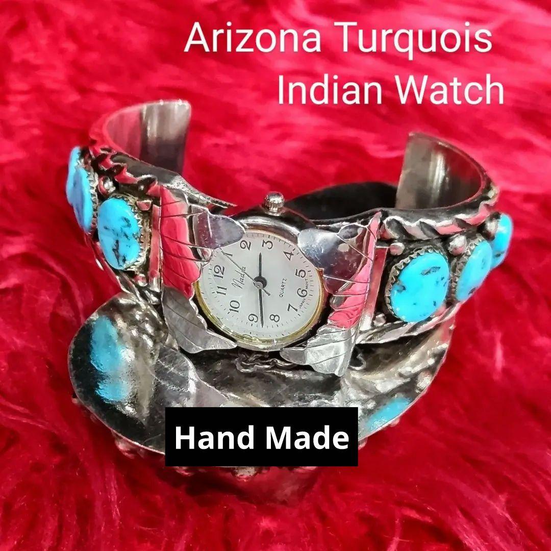 腕時計 Arizona Turquoise Indian Watch Hand Made