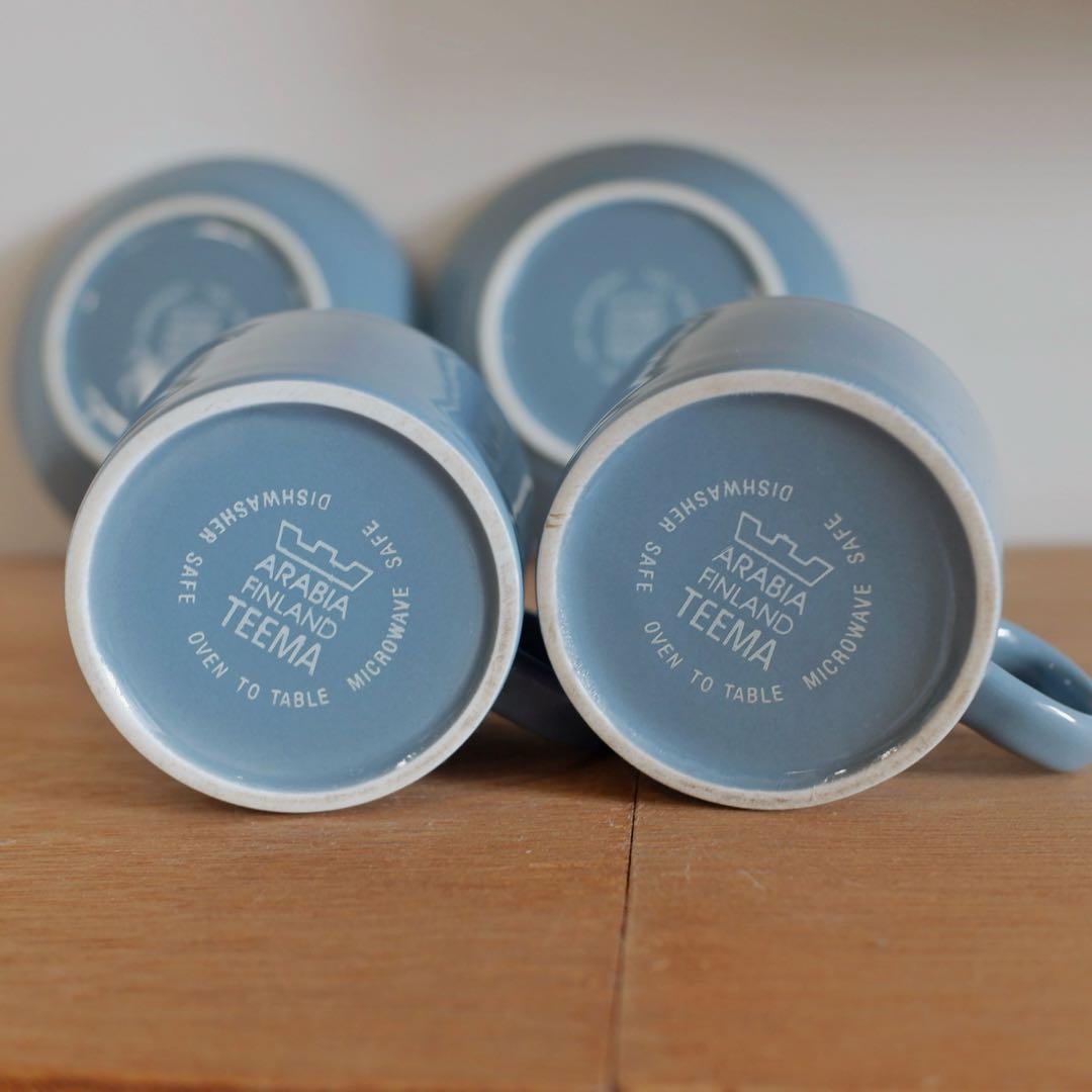 【美品】【廃盤色】ARABIA ヴィンテージ ティーマ C＆S φ7cm 2客