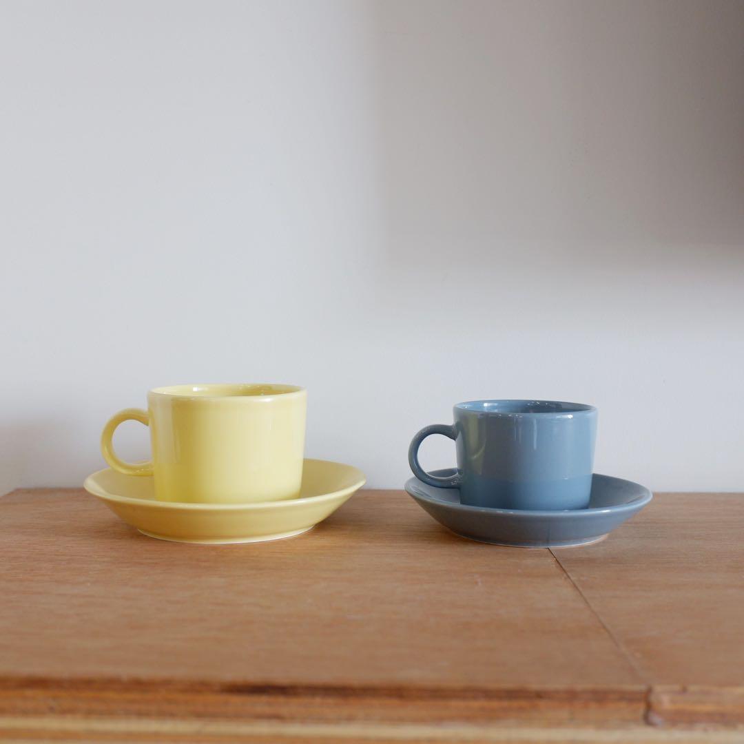 【美品】【廃盤色】ARABIA ヴィンテージ ティーマ C＆S φ7cm 2客