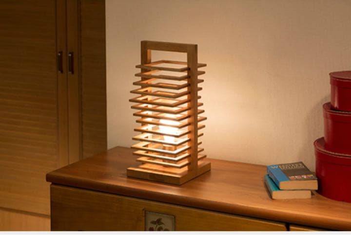 テーブルスタンドライト LED 照明 木製