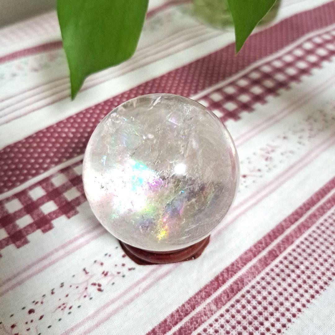虹入り ヒマラヤ水晶 丸玉 天然石