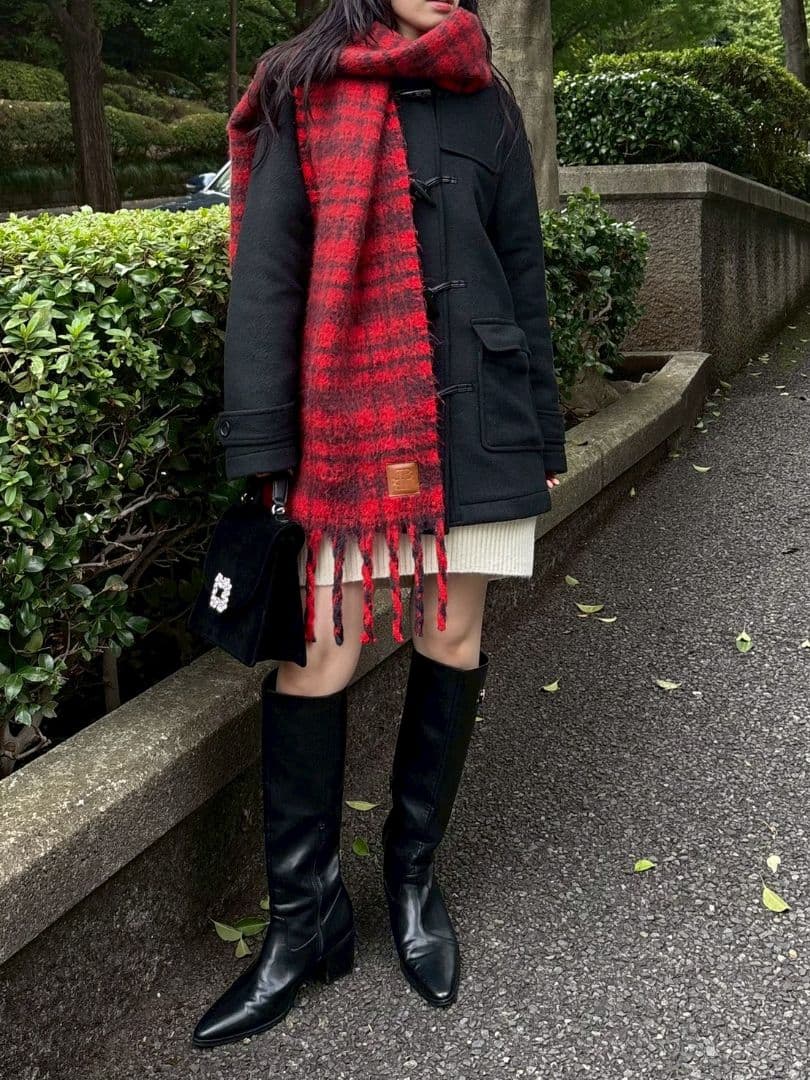LILY BROWN ブラックダッフルコート