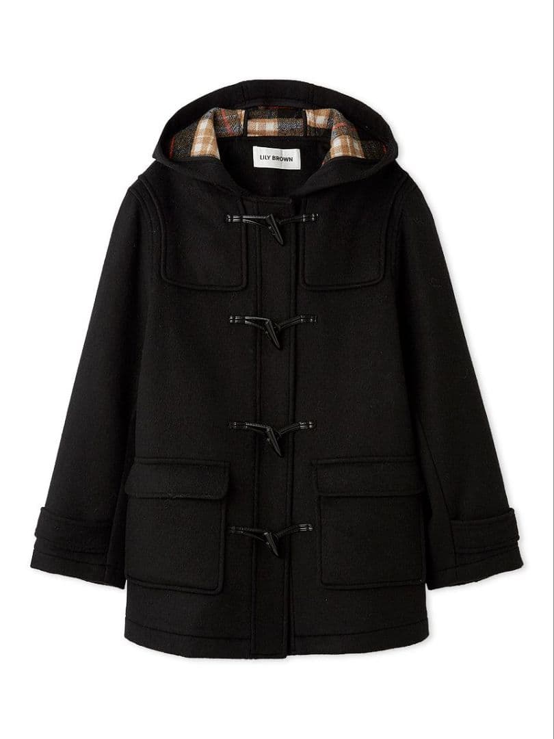 LILY BROWN ブラックダッフルコート