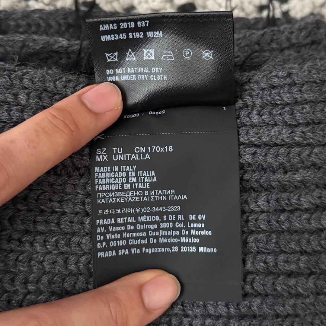 小物 PRADA, 19FW FRINGE MOHAIR MUFFLER