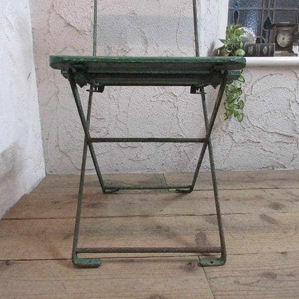 イギリス アンティーク 家具 フォールディングチェア 折り畳み式 英国4778e