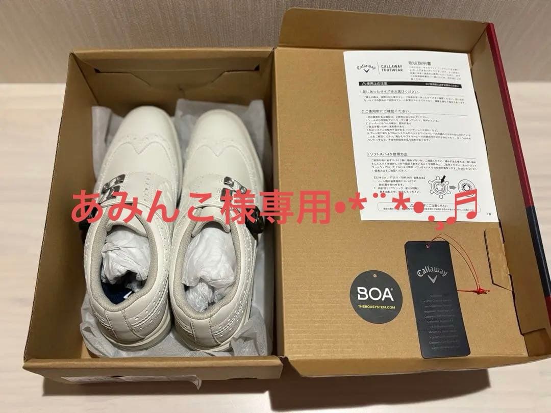 Callaway ゴルフシューズ 女性用 ホワイト BOA 23.0cm