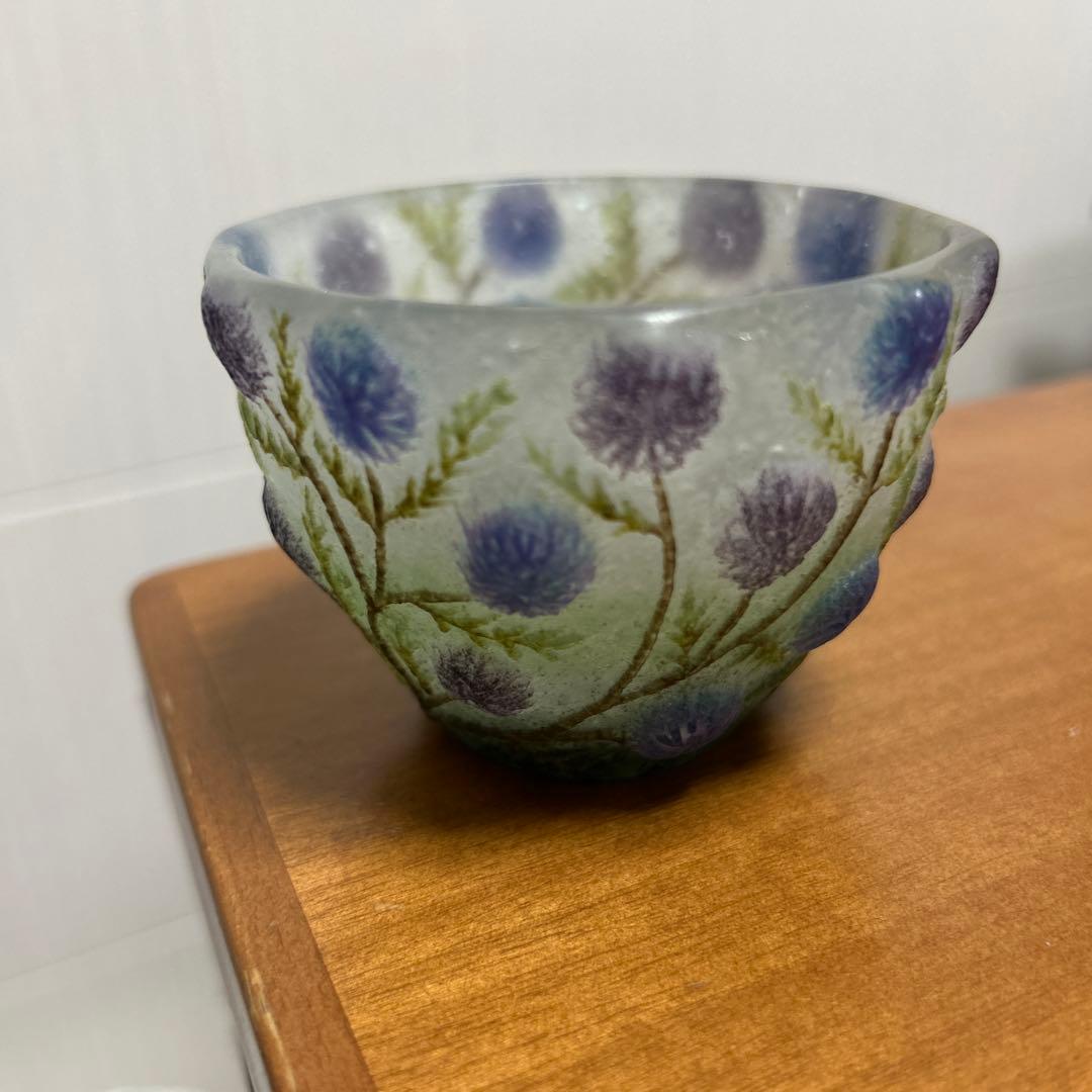 最終お値下　飯塚亜裕子さん　花の蓋物　パートドヴェール　貴重