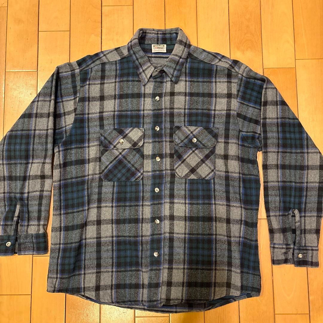 【Y】90's FIVE BROTHER ビンテージ　好配色ネルシャツ