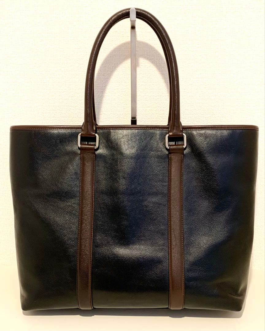 ★週末特価★ COACH メトロポリタン トート 黒×茶レザー A4