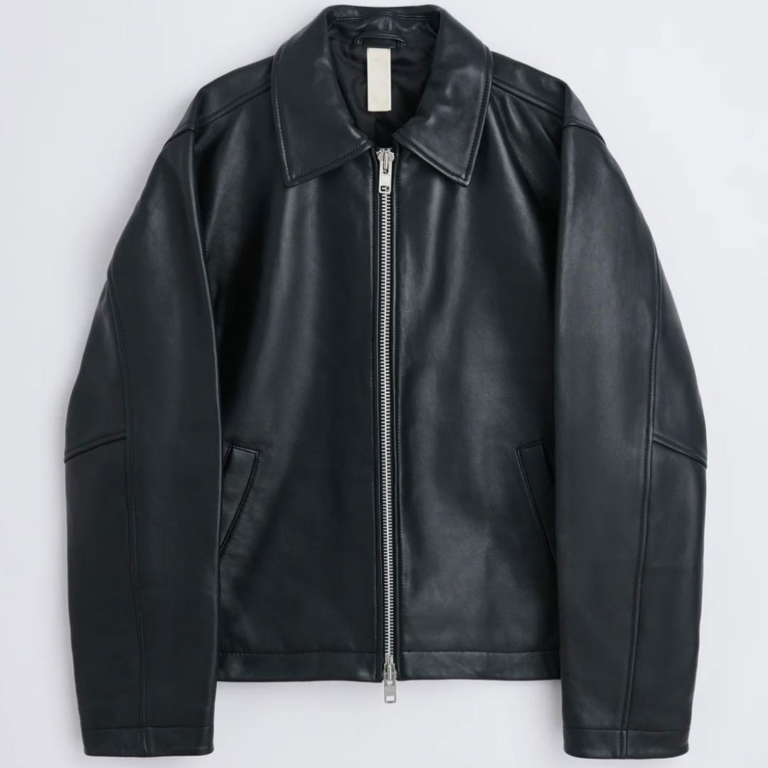 ジャケット・アウター SUNFLOWER Short Leather Jacket Black